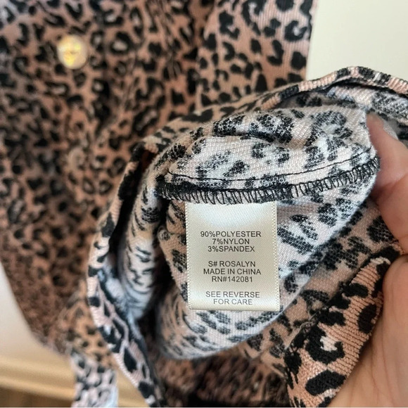 Altar’d State Pink & Black Corduroy Leopard Dress size XS - Picture 6 of 7